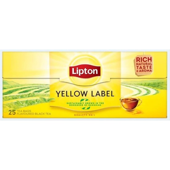 LIPTON  ΜΑΥΡΟ ΤΣΑΙ YELLOW LABEL 25 ΦΑΚΕΛΑΚΙΑ (2grx25pc) 50gr