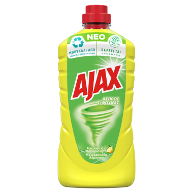 AJAX ΥΓΡΟ ΚΑΘΑΡΙΣΤΙΚΟ 1lt ΑΣΠΡΟΣ ΣΙΦΟΥΝΑΣ ΑΡΩΜΑ ΛΕΜΟΝΙΟΥ (ΚΙΤΡΙΝΟ)