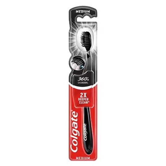 COLGATE ΟΔΟΝΤΟΒΟΥΡΤΣΑ 360ο CHARCOAL MEDIUM