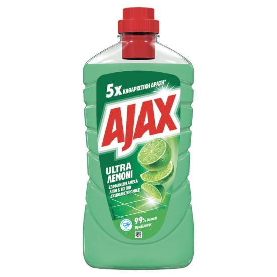 AJAX ΥΓΡΟ ΚΑΘΑΡΙΣΤΙΚΟ 1lt ULTRA LEMON (ΠΡΑΣΙΝΟ)