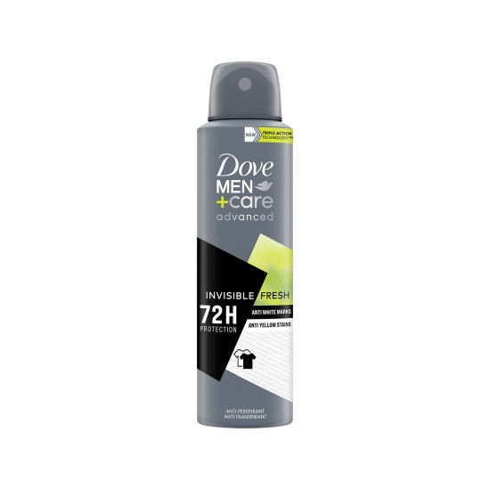 DOVE BODY SPRAY 150ml MEN CARE ADVANCED INVISIBLE FRESH