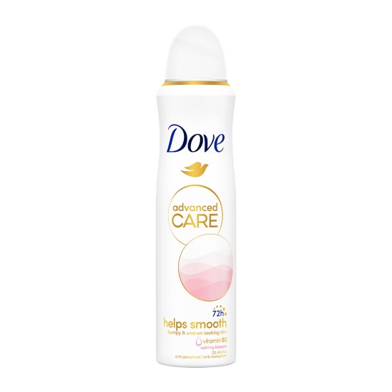 DOVE BODY SPRAY 150ml ADVANCE CARE CALMING BLOSSOM SMOOTHING