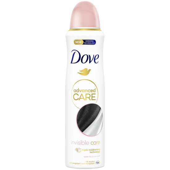 DOVE BODY SPRAY 150ml ADVANCE INVISIBLE CARE PINK