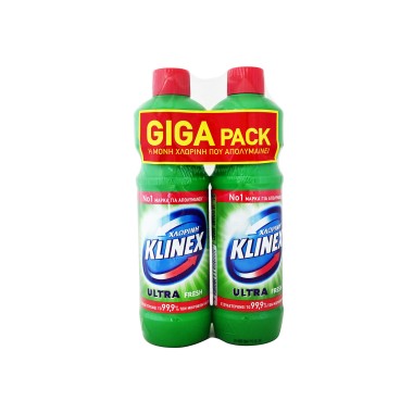 KLINEX ΧΛΩΡΙΝΗ 2TEM ULTRA FRESH ΠΡΑΣΙΝΟ 2x750ML