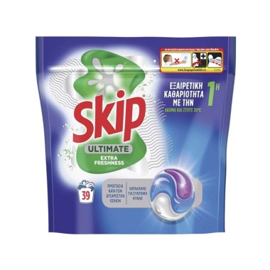 SKIP ΤΑΜΠΛΕΤΕΣ 39T ULTIMATE EXTRA FRESHNESS (ΣΕ ΣΑΚΟΥΛΑ)