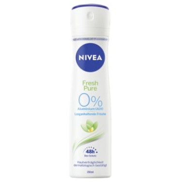 NIVEA BODY SPRAY WOMEN 150ml FRESH PURE 0% ALUMINIUM
