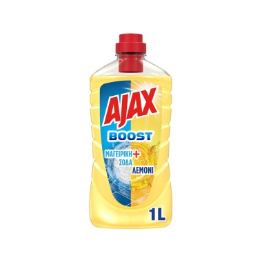 AJAX ΥΓΡΟ ΚΑΘΑΡΙΣΤΙΚΟ 1lt BOOST ΣΟΔΑ+ΛΕΜΟΝΙ (ΚΙΤΡΙΝΟ)