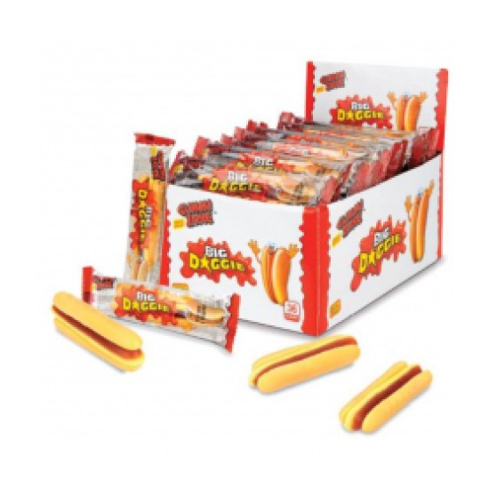 GUMMY ZONE HOT DOG XL DISPLAY 36ΤΕΜ