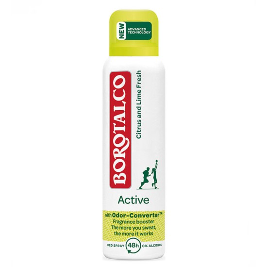 BOROTALCO BODY SPRAY 150ml ACTIVE YELLOW (CITRUS)