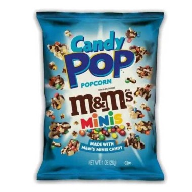 CANDY POPCORN 28GR M&MS MINIS