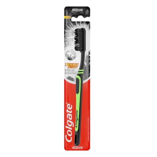 COLGATE ΟΔΟΝΤΟΒΟΥΡΤΣΑ DOUBLE ACTION CHARCOAL MEDIUM