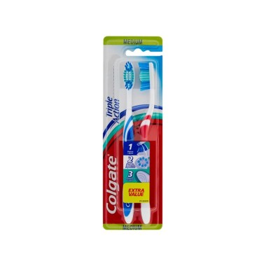 COLGATE ΟΔΟΝΤΟΒΟΥΡΤΣΑ TRIPLE ACTION 1+1