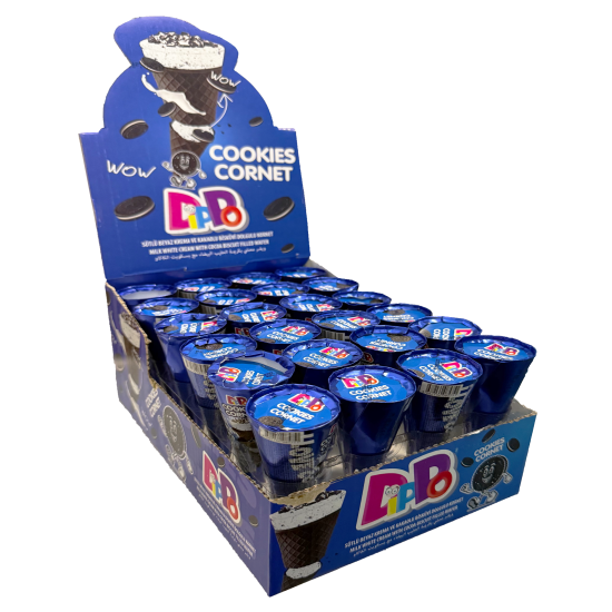 DIPPO ΜΙΝΙ CORNET ΧΩΝΑΚΙΑ ΜΕ ΓΕΜΙΣΗ COOKIES 480GR