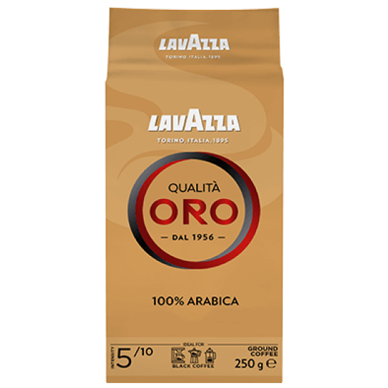LAVAZZA ΚΑΦΕΣ 250GR QUALITA ORO 100% ARABICA (5/10 INTENSITY)