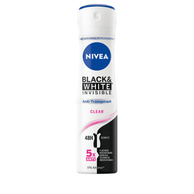 NIVEA BODY SPRAY WOMEN 150ml INVISINBE BLACK&WHITE CLEAR