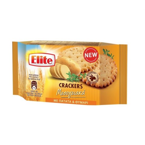 ELITE CRACKERS ΜΕ ΠΑΤΑΤΑ & ΘΥΜΑΡΙ 105gr