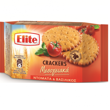 ELITE CRACKERS ΝΤΟΜΑΤΑ & ΒΑΣΙΛΙΚΟΣ 105gr