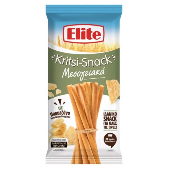 ELITE KRITSI-SNACK ΚΡΙΤΣΙΝΙΑ ΜΕΣΟΓΕΙΑΚΑ ΜΕ ΠΑΡΜΕΖΑΝΑ 110GR