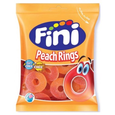 FINI ΖΑΧΑΡΩΤΑ PEACH RINGS 90GR ΕΛ