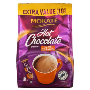 MOKATE HOT CHOCOLATE DRINK SALTED CARAMEL FLAVOUR (10X18GR)