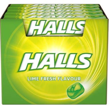 HALLS ΜΑΣΟΥΡΙ LIME (20*33,5gr)