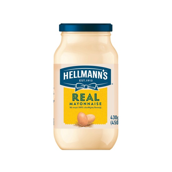 HELLMANN'S ΜΑΓΙΟΝΕΖΑ 430GR ΓΥΑΛΙΝΗ ΣΥΣΚΕΥΑΣΙΑ