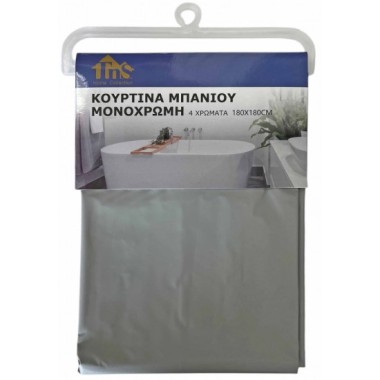 TNS ΚΟΥΡΤΙΝΑ ΜΠΑΝΙΟΥ ΜΟΝΟΧΡΩΜΗ 4 ΧΡΩΜΑΤΑ 180Χ180CM TNS ΚΟΥΡΤΙΝΑ ΜΠΑΝΙΟΥ ΜΟΝΟΧΡΩΜΗ 4 ΧΡΩΜΑΤΑ 180Χ180CM