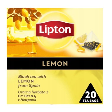 LIPTON  ΜΑΥΡΟ ΤΣΑΙ ΜΕ ΛΕΜΟΝΙ 20 ΦΑΚΕΛΑΚΙΑ ΠΥΡΑΜΙΔΑ 34gr