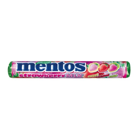 MENTOS ΜΑΣΟΥΡΙ 37,5GR STRAWBERRY MIX