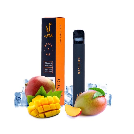 VAK ΗΛΕΚΤΡΟΝΙΚΟ ΤΣΙΓΑΡΟ MANGO ICE 2ML (600 PUFFS) 20mg Nicotine