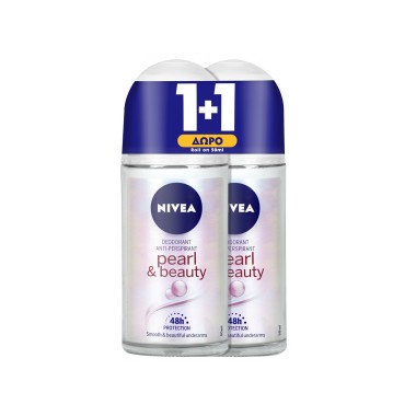 NIVEA ROLL ON 50ml 1+1 ΔΩΡΟ WOMAN PEARL&BEAUTY