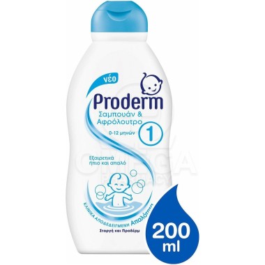 PRODERM ΣΑΜΠΟΥΑΝ & ΑΦΡΟΛΟΥΤΡΟ 0-12 ΜΗΝΩΝ 200ml