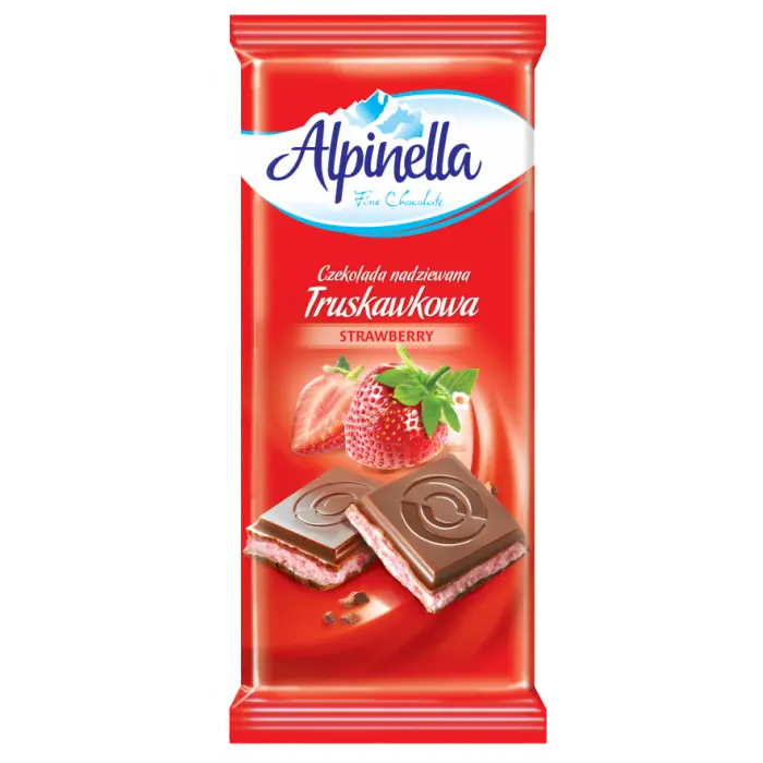 ALPINELLA ΣΟΚΟΛΑΤΑ 100gr ΓΑΛΑΚΤΟΣ ΜΕ ΓΕΜΙΣΗ ΦΡΑΟΥΛΑ