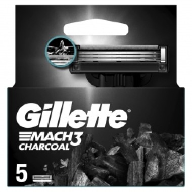 GILLETTE MACH3 CHARCOAL (5 ANT/TIKA)