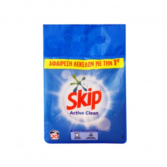 SKIP ΣΚΟΝΗ ACTIVE CLEAN 20μεζ/1,3KG