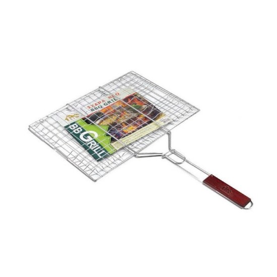 TNS ΣΧΑΡΑ BBQ 63X40X30cm ΜΕ ΞΥΛΙΝΗ ΛΑΒΗ 1TEM