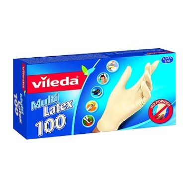 VILEDA ΓΑΝΤΙΑ LATEX ΧΩΡΙΣ ΠΟΥΔΡΑ S/M 6,5/7,5