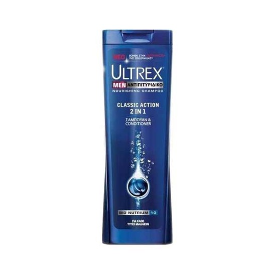 ULTREX SHAMPOO ΑΝΤ/ΔΙΚΟ 360ml MEN CLASSIC ACTION 2IN1