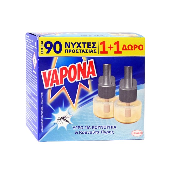 VAPONA ΥΓΡΟ ΑΝΤΑΛΛΑΚΤΙΚΟ ΓΙΑ ΚΟΥΝΟΥΠΙΑ 1+1 (2Χ18ml)