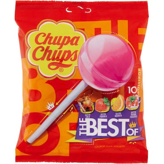 CHUPA CHUPS ΓΛΕΙΦΙΤΖΟΥΡΙ ΦΡΟΥΤΑ THE BEST ΣΑΚΟΥΛΑΚΙ 12GRX10ΤΜΧ